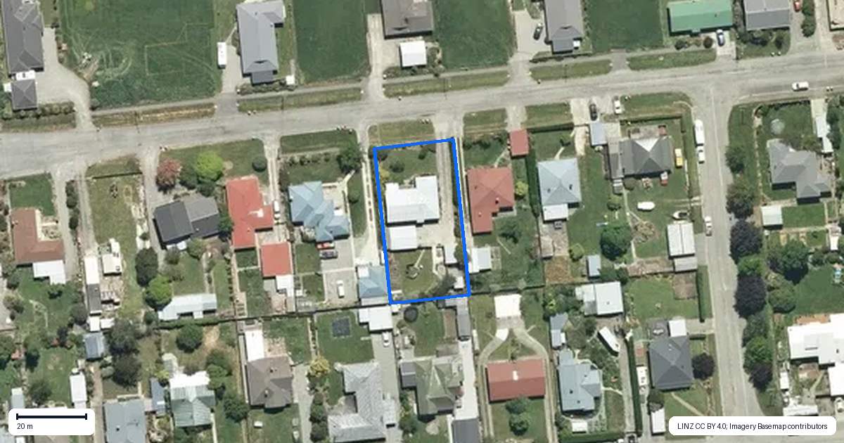 Property context map for 45 Regent Street, Fairlie