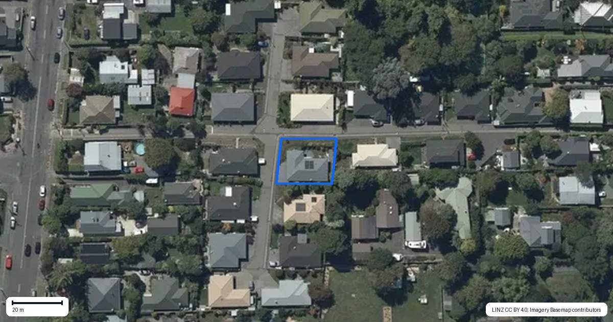Property context map for 12 Castle Way, Beckenham, Christchurch