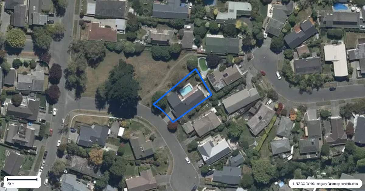 Property context map for 5 Brigadoon Place, Avonhead, Christchurch