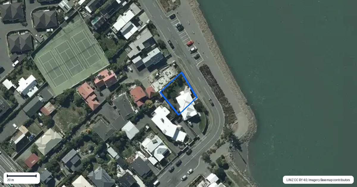 Property context map for 11 Beachville Road, Redcliffs, Christchurch