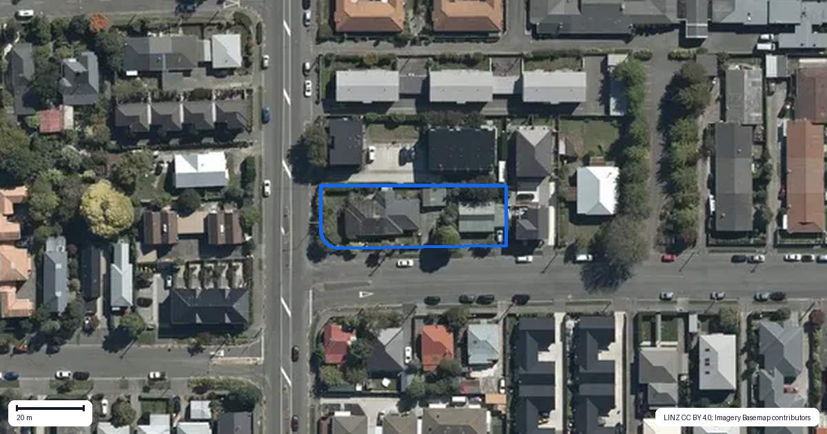 Property context map for 427 Armagh Street, Linwood, Christchurch