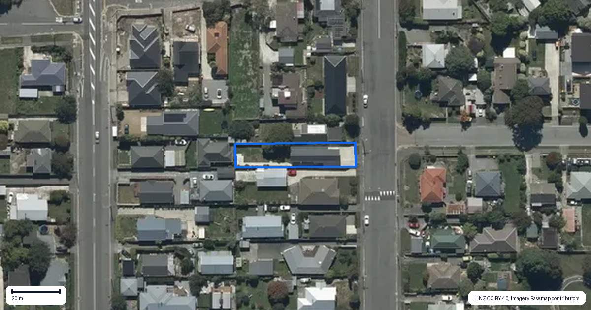 Property context map for 39 Ngarimu Street, Avonside, Christchurch