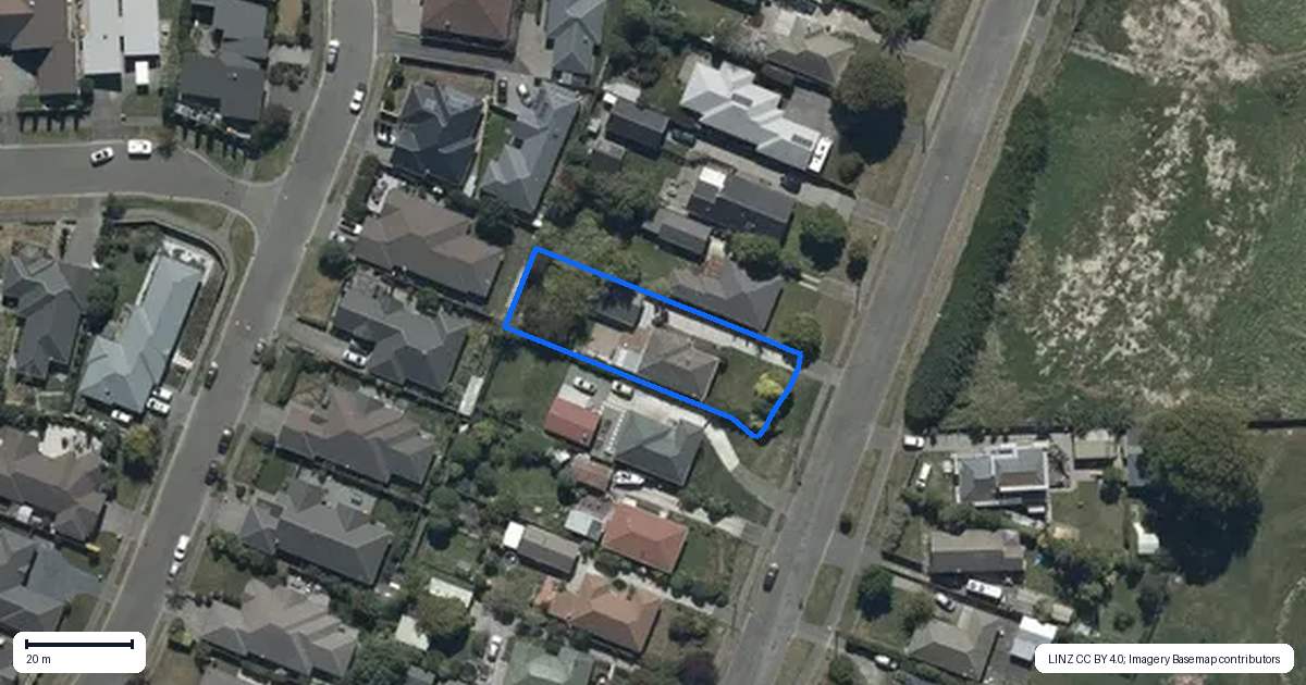 Property context map for 429 Hills Road, Mairehau, Christchurch