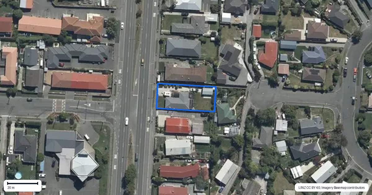 Property context map for 262 Main North Road, Redwood, Christchurch