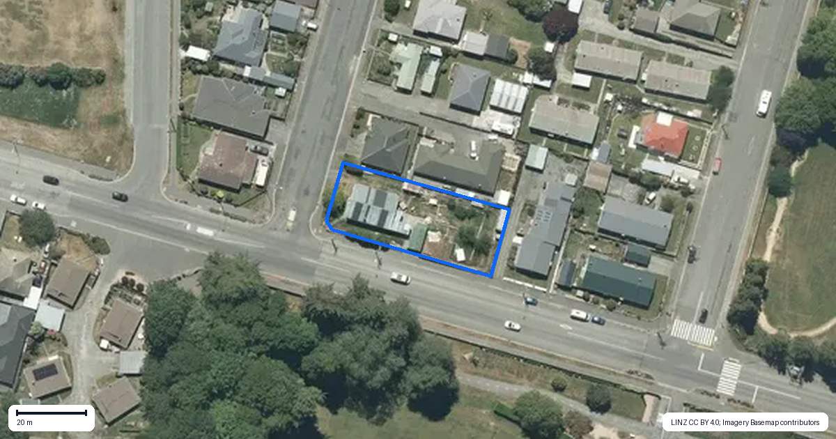 Property context map for 2 Studholme Street, Temuka
