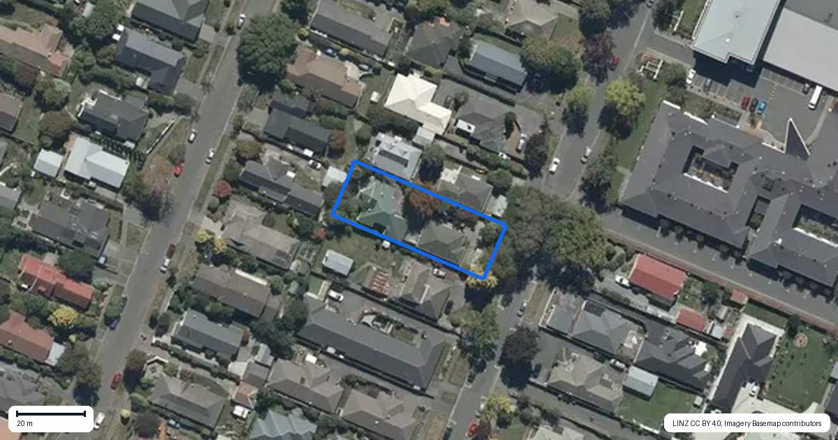 Property context map for 2/55 Brodie Street, Ilam, Christchurch