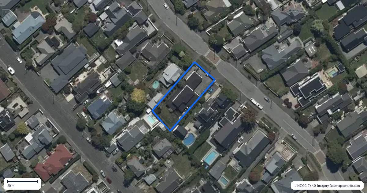 Property context map for 39 Hartley Avenue, Strowan, Christchurch