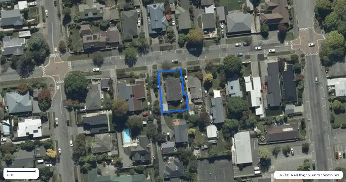 Property context map for 113 Totara Street, Riccarton, Christchurch