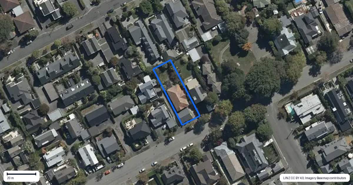 Property context map for 23 Rugby Street, Merivale, Christchurch