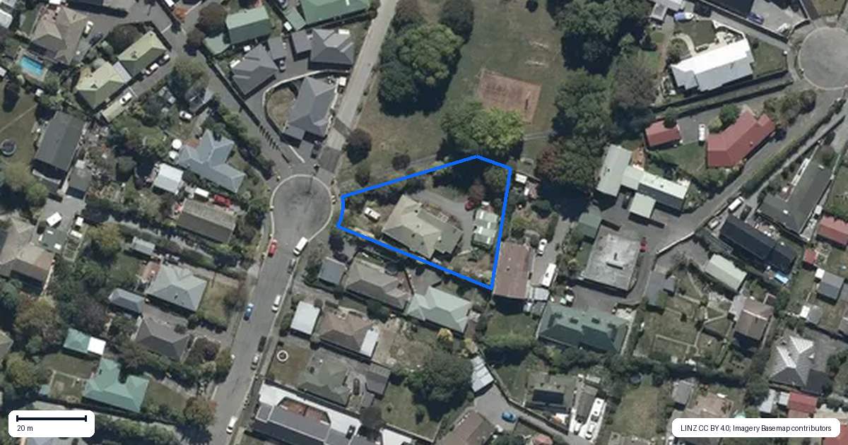 Property context map for 16 Larch Place, Casebrook, Christchurch