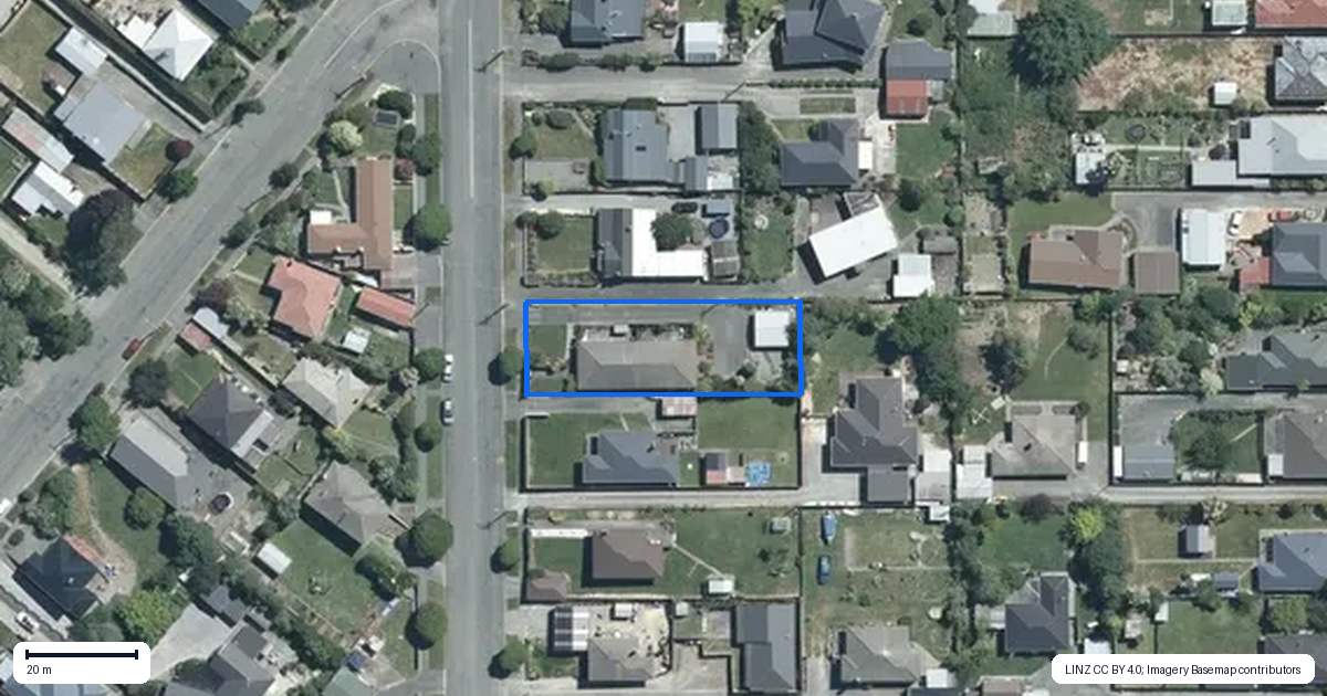 Property context map for 22 Mowbray Street, Watlington, Timaru