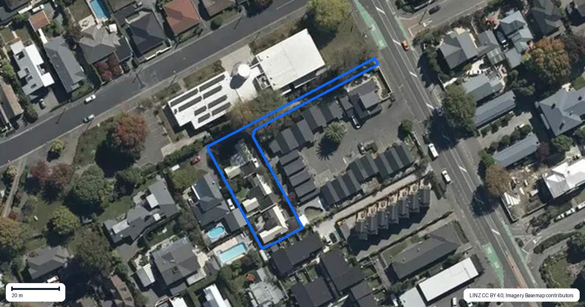 Property context map for 1/129 Papanui Road, Merivale, Christchurch