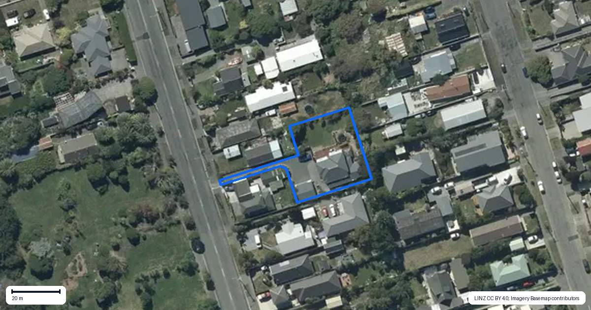 Property context map for 345 Estuary Road, South New Brighton, Christchurch