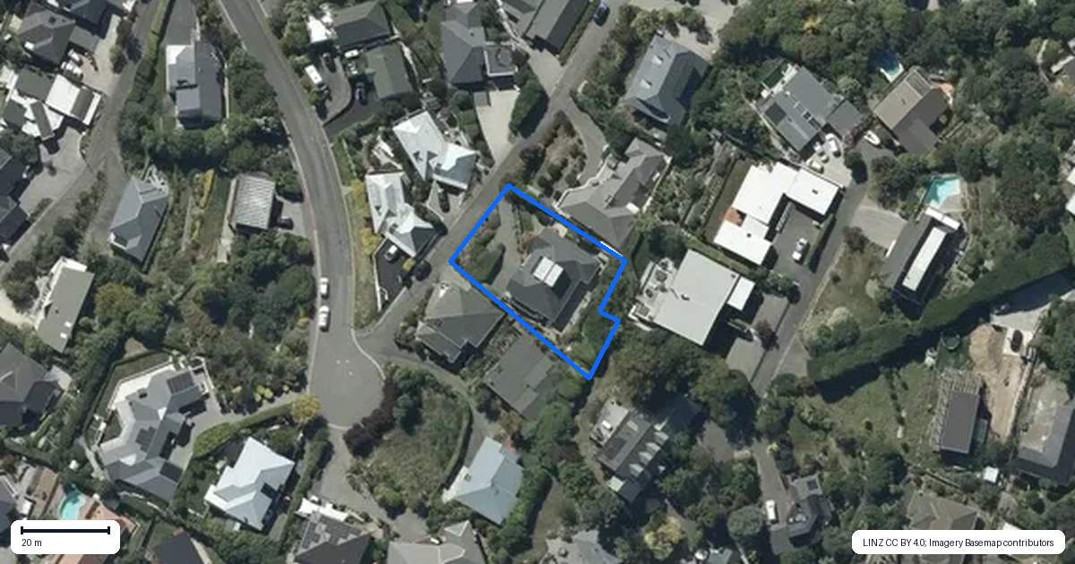 Property context map for 33 Lookaway Place, Huntsbury, Christchurch