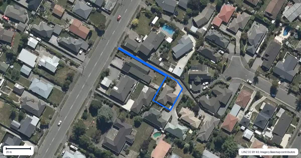Property context map for 1 Georgia Lane, Casebrook, Christchurch