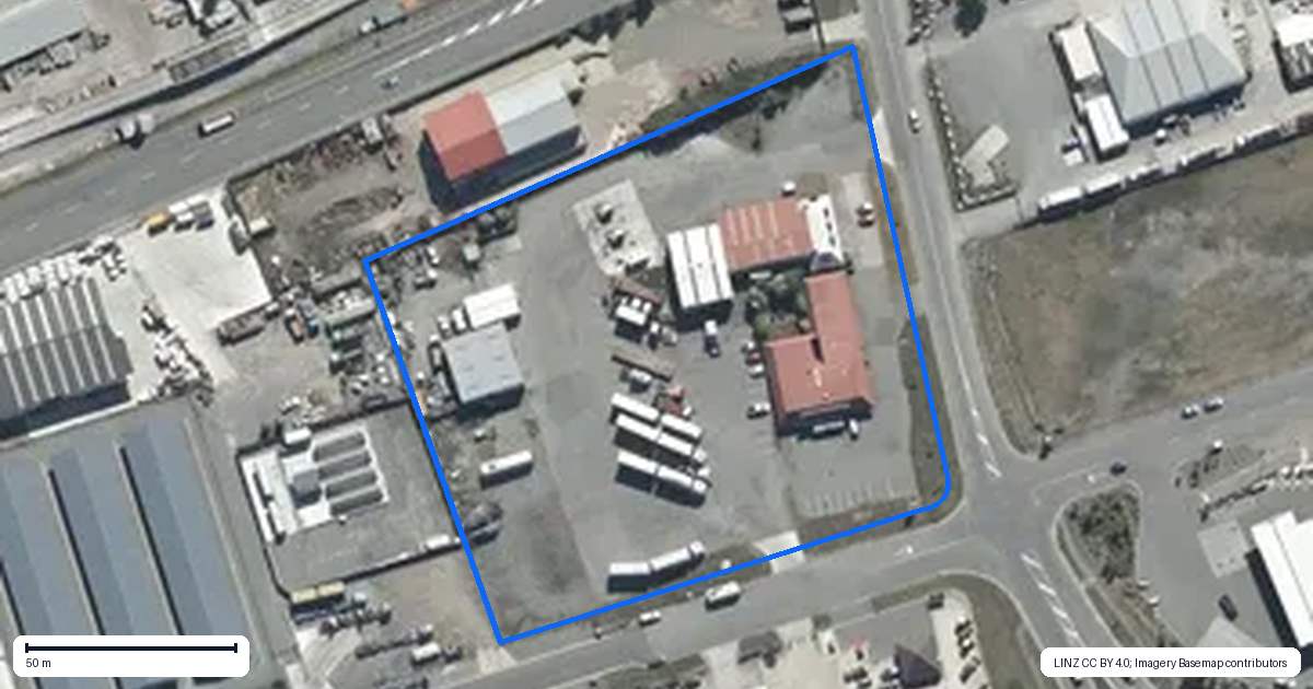 Property context map for 527 Sawyers Arms Road, Harewood, Christchurch