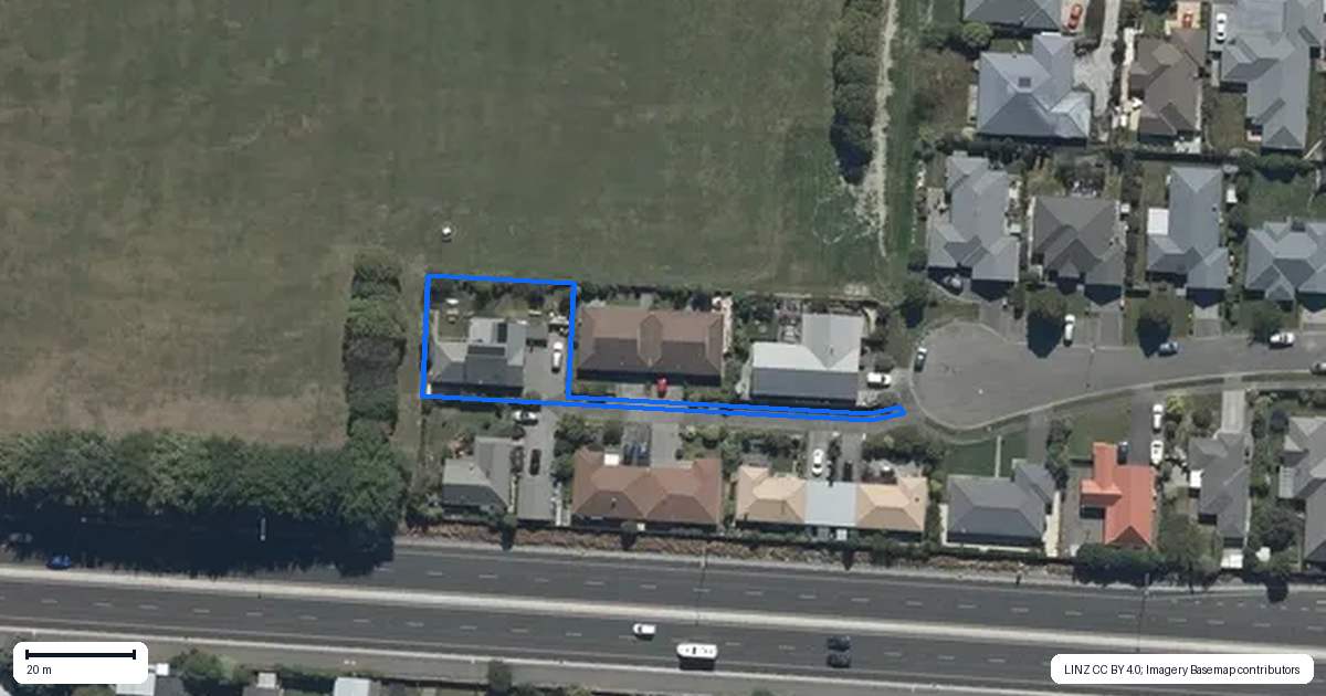 Property context map for 20 Sheraton Place, Redwood, Christchurch