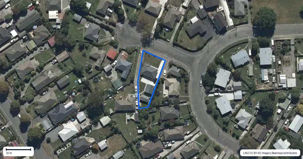 Property context map for 5 Heather Place, Mairehau, Christchurch