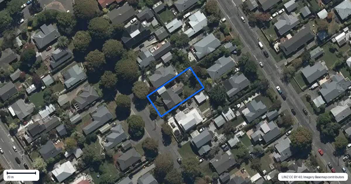 Property context map for 36 Gosset Street, St Albans, Christchurch