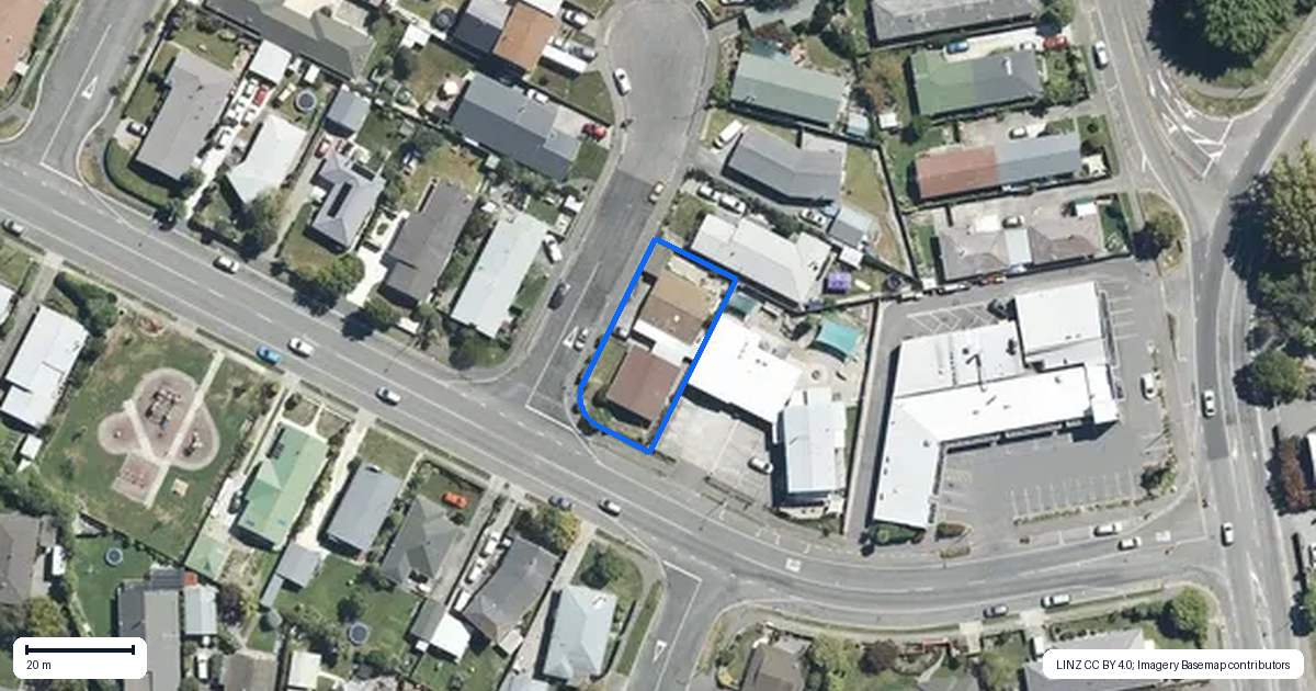 Property context map for 12B Johns Road, Rangiora