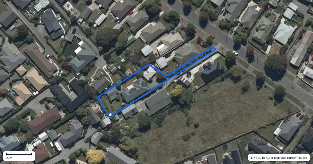 Property context map for 18 Colwyn Street, Bryndwr, Christchurch