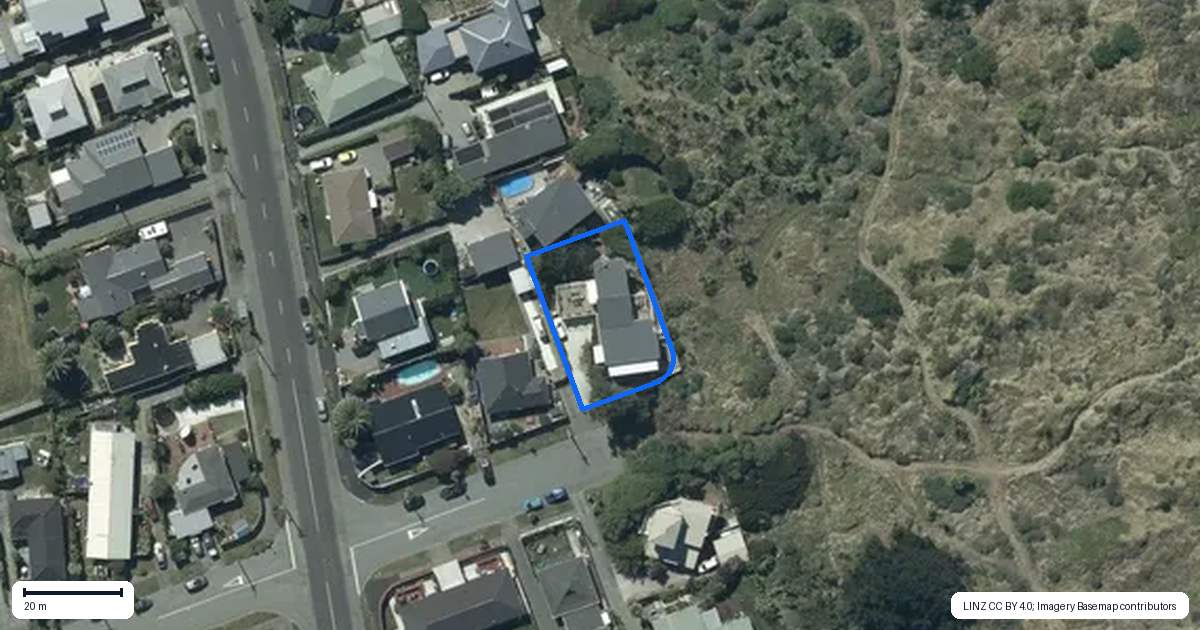 Property context map for 19 Heron Street, Southshore, Christchurch