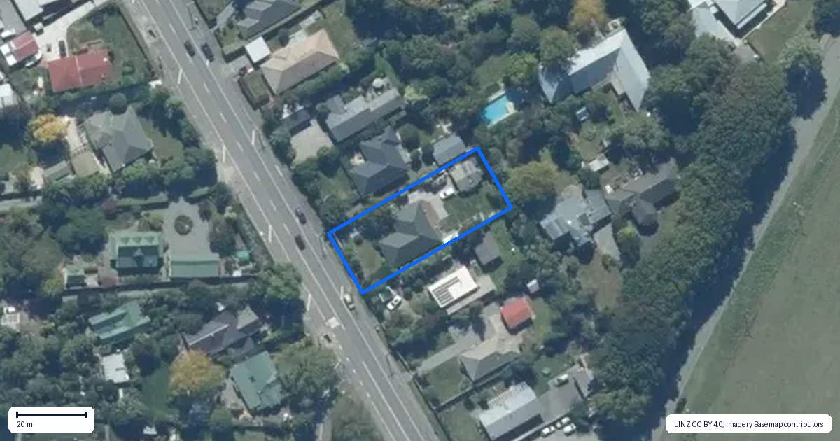 Property context map for 725 Christchurch Akaroa Road, Tai Tapu