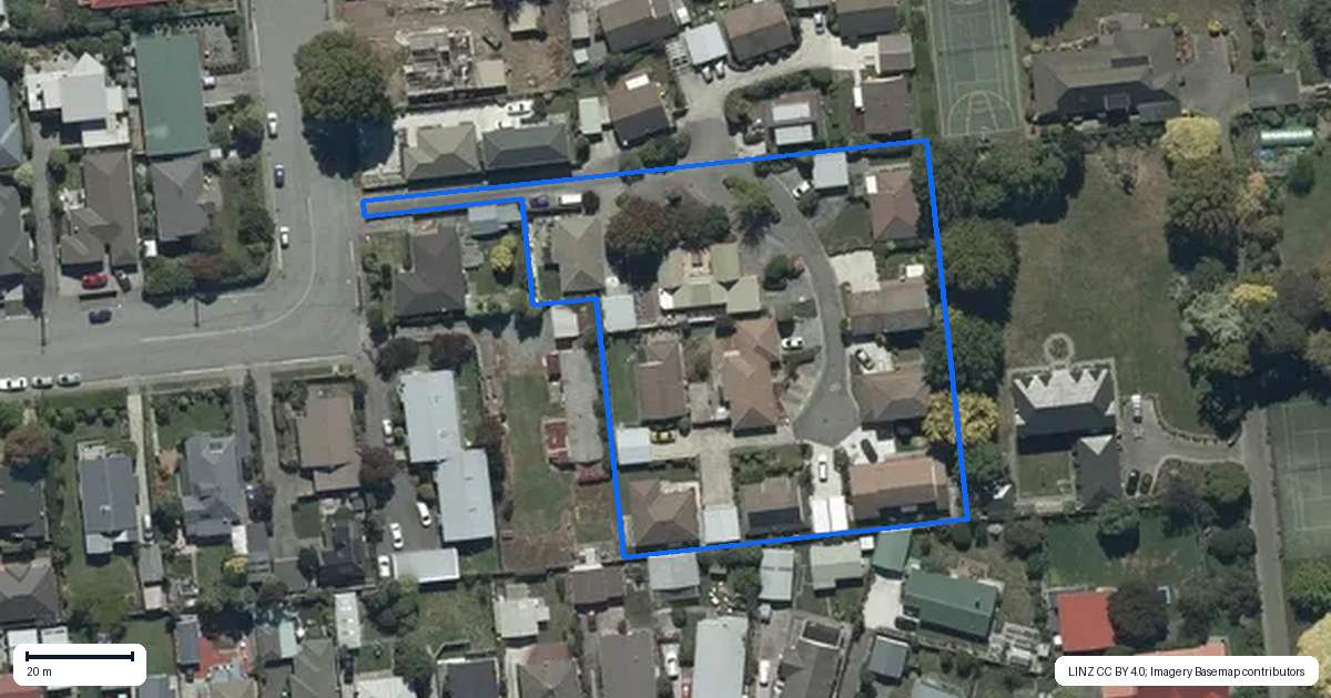 Property context map for 8/18 Field Terrace, Upper Riccarton, Christchurch