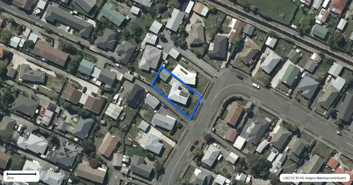 Property context map for 64 Frensham Crescent, Woolston, Christchurch