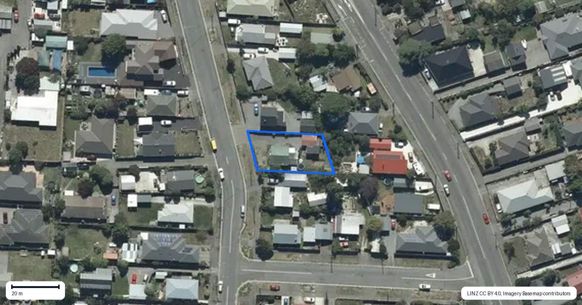 Property context map for 17 Baker Street, New Brighton, Christchurch