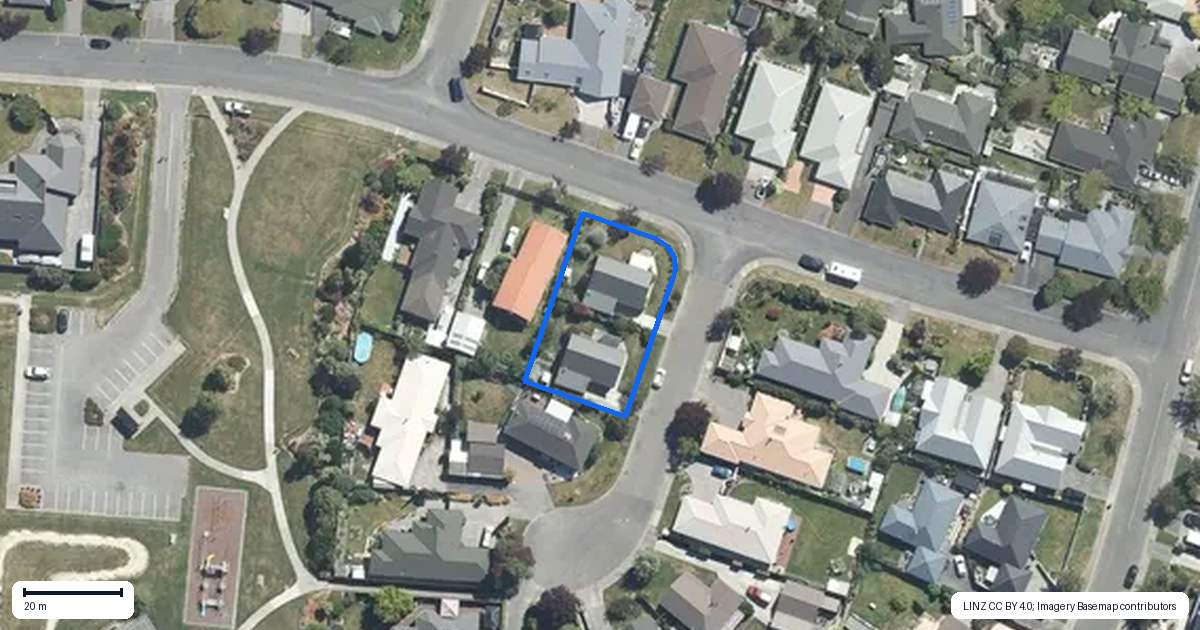 Property context map for 16 Blakeley Place, Kaiapoi