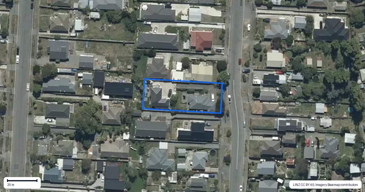 Property context map for 74B Sinclair Street, New Brighton, Christchurch