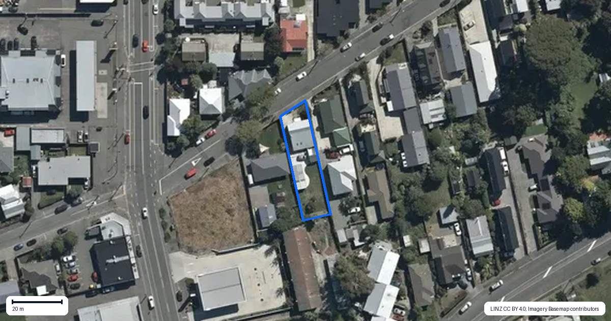 Property context map for 12 Vogel Street, Richmond, Christchurch