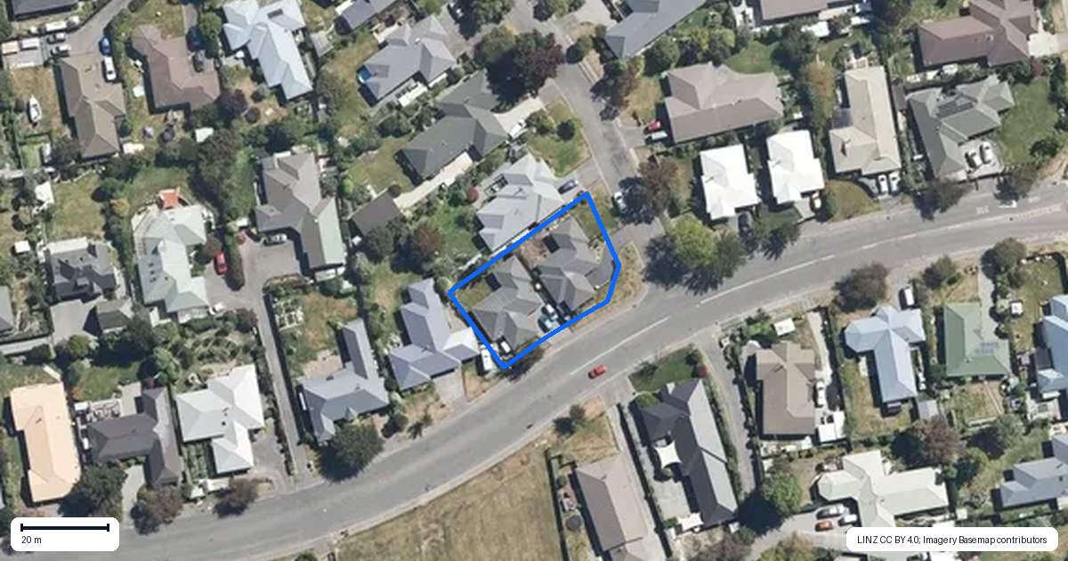 Property context map for 242 Kingsbury Avenue, Rangiora