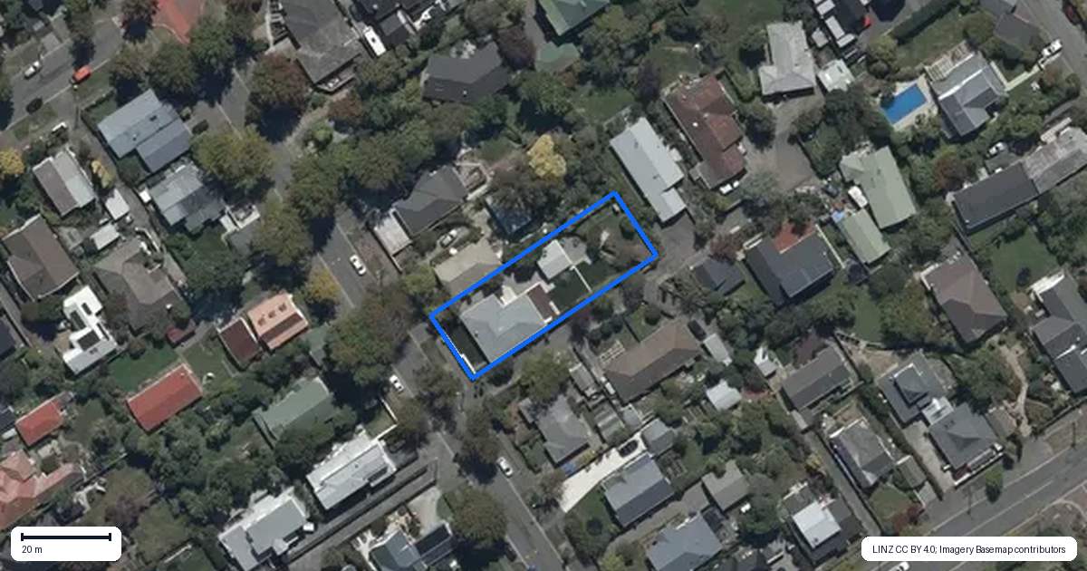 Property context map for 12 Scotston Avenue, St Albans, Christchurch