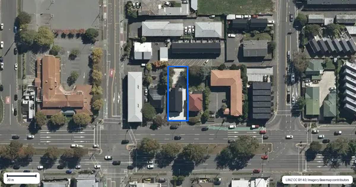 Property context map for 165 Bealey Avenue, Christchurch Central, Christchurch