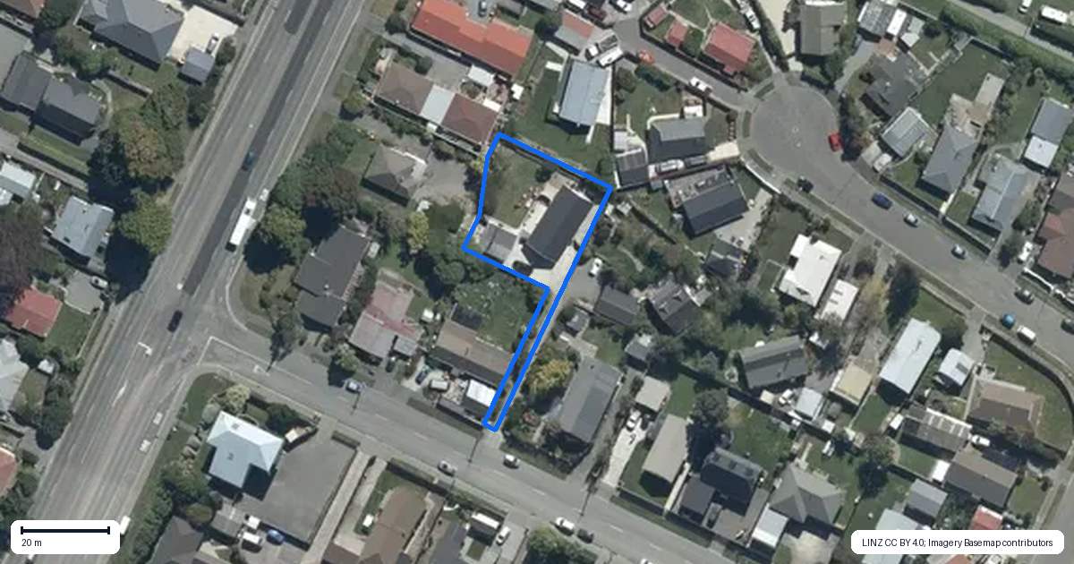 Property context map for 7A Factory Road, Belfast, Christchurch