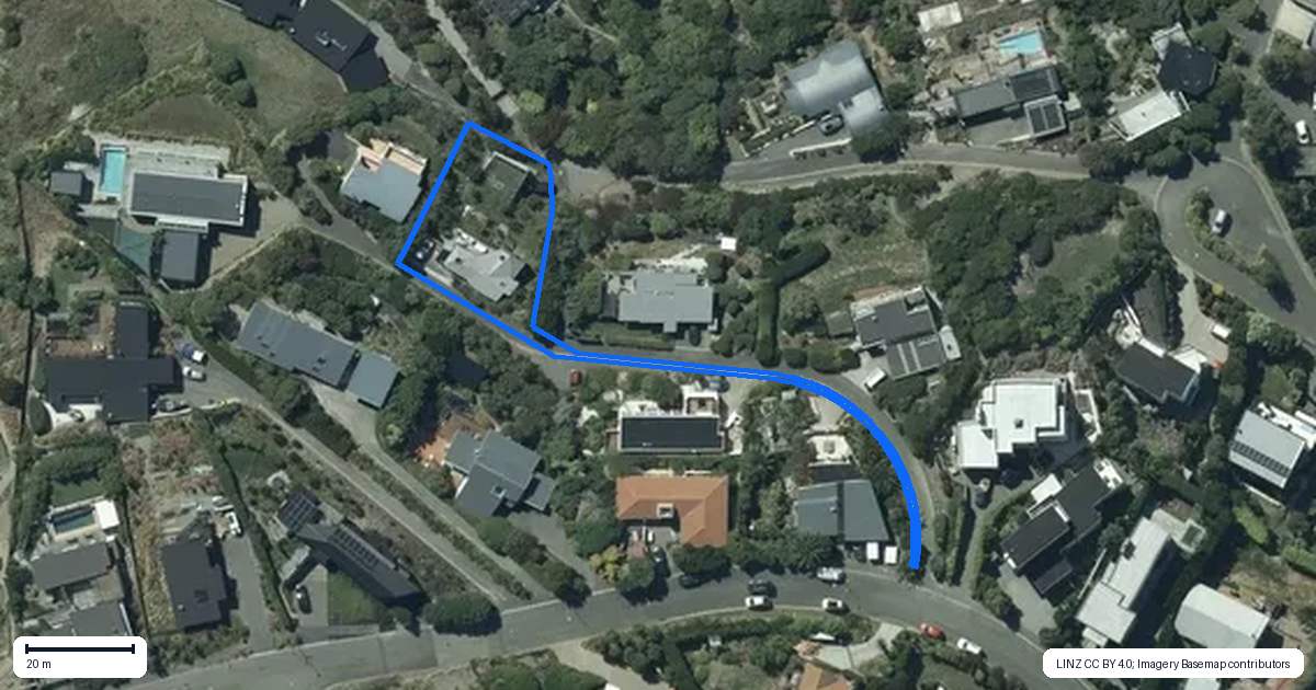 Property context map for 155 Richmond Hill Road, Richmond Hill, Christchurch