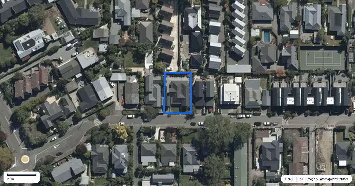 Property context map for 75 Holly Road, St Albans, Christchurch