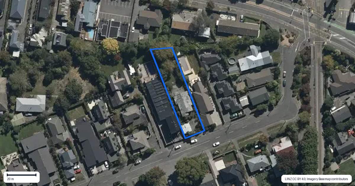 Property context map for 117 Jeffreys Road, Strowan, Christchurch