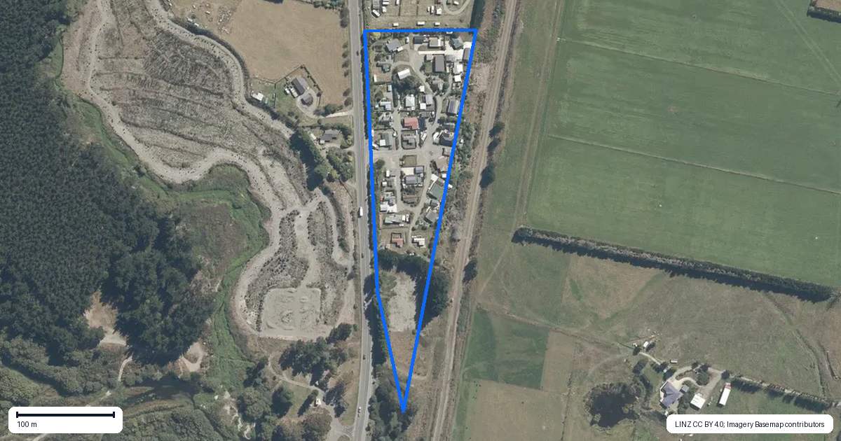 Property context map for 13/4963 Waimate Highway, Glenavy, Waimate