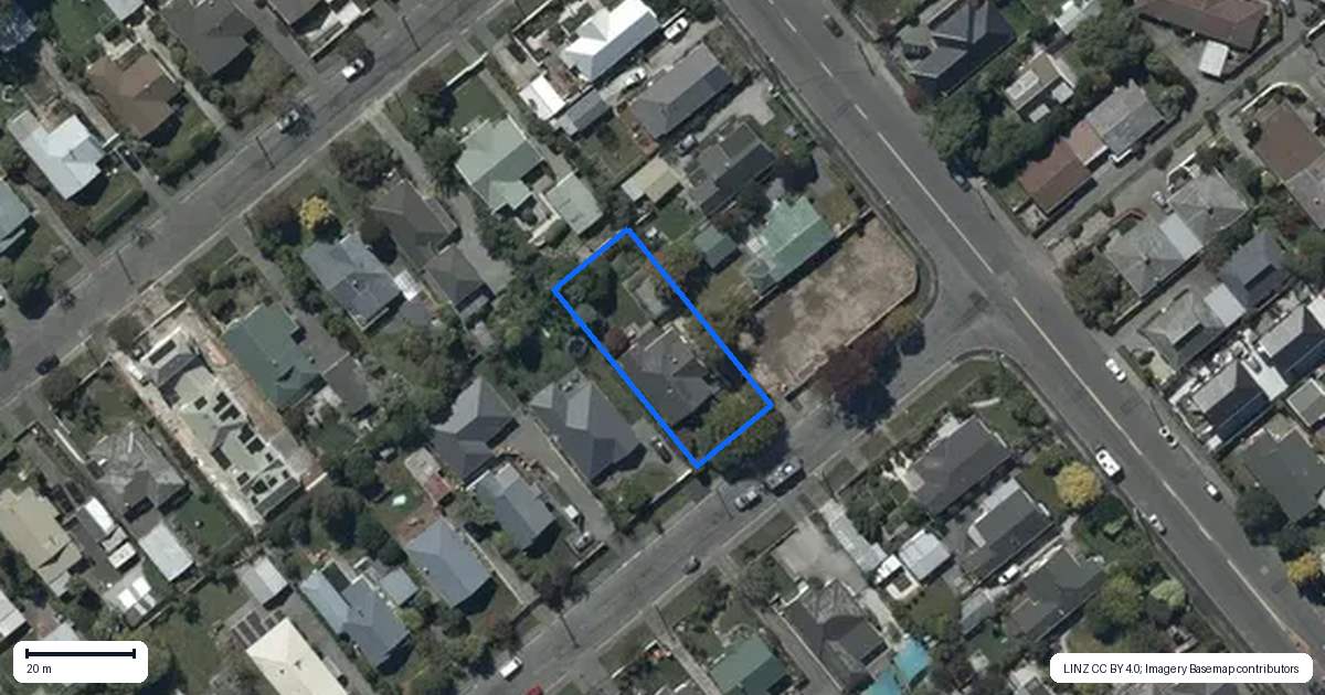 Property context map for 21 Cardiff Avenue, Somerfield, Christchurch