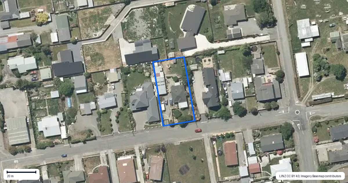 Property context map for 22 St Leonards Road, Temuka