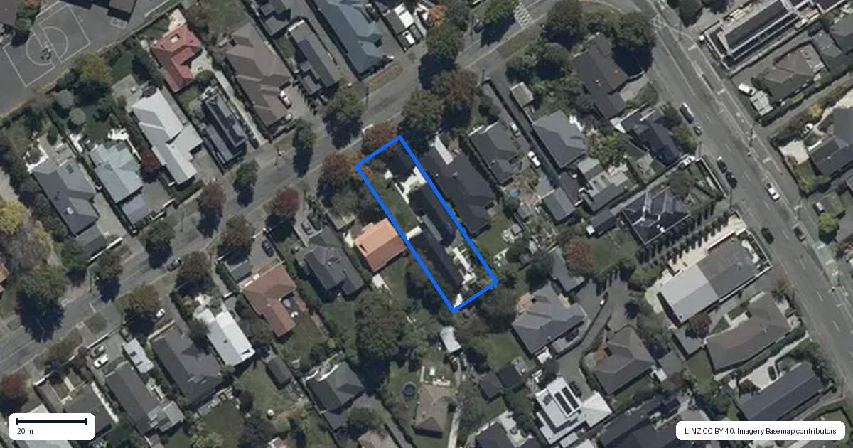 Property context map for 108 Tomes Road, St Albans, Christchurch