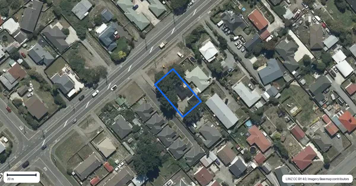 Property context map for 290 Pages Road, Wainoni, Christchurch