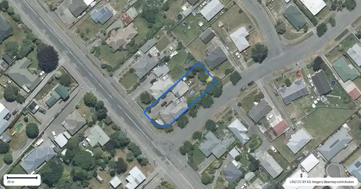 Property context map for 39 Albert Street, Netherby, Ashburton