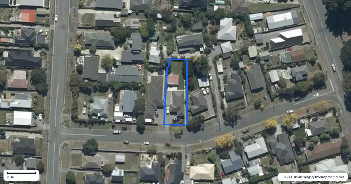 Property context map for 14 Gresham Terrace, New Brighton, Christchurch