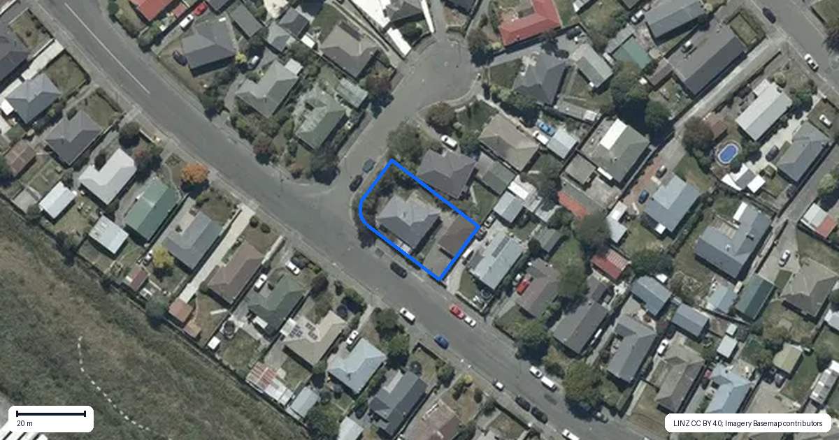 Property context map for 26 Boston Avenue, Hornby, Christchurch