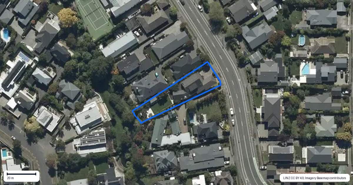 Property context map for 9 Kotare Street, Fendalton, Christchurch