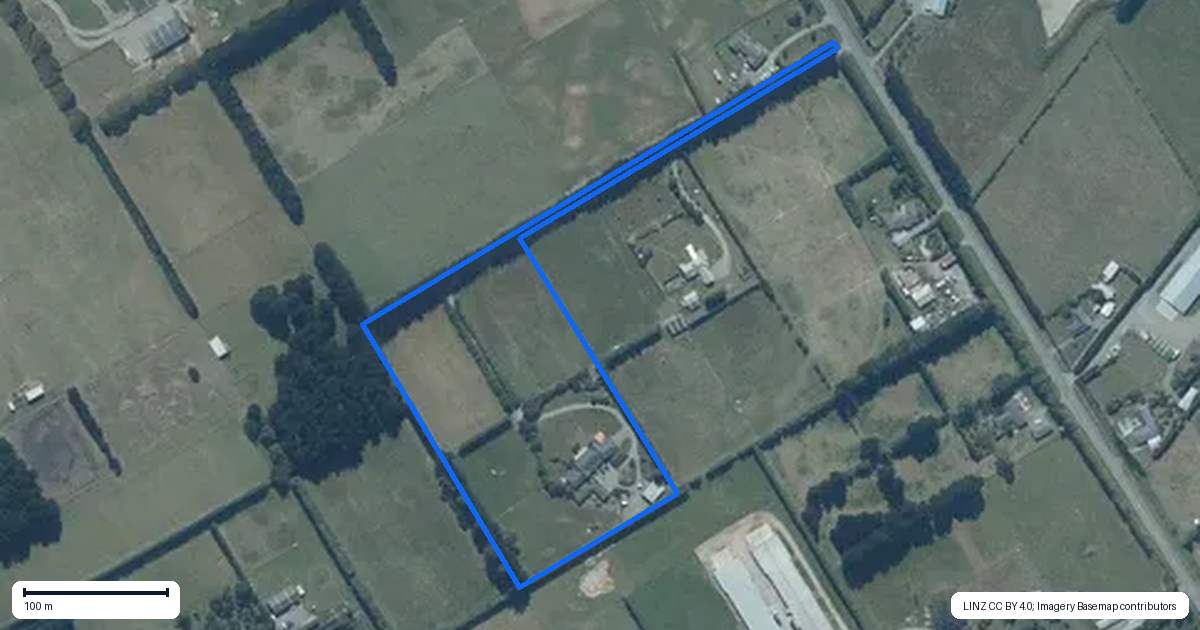 Property context map for 2/693 Robinsons Road, Rolleston